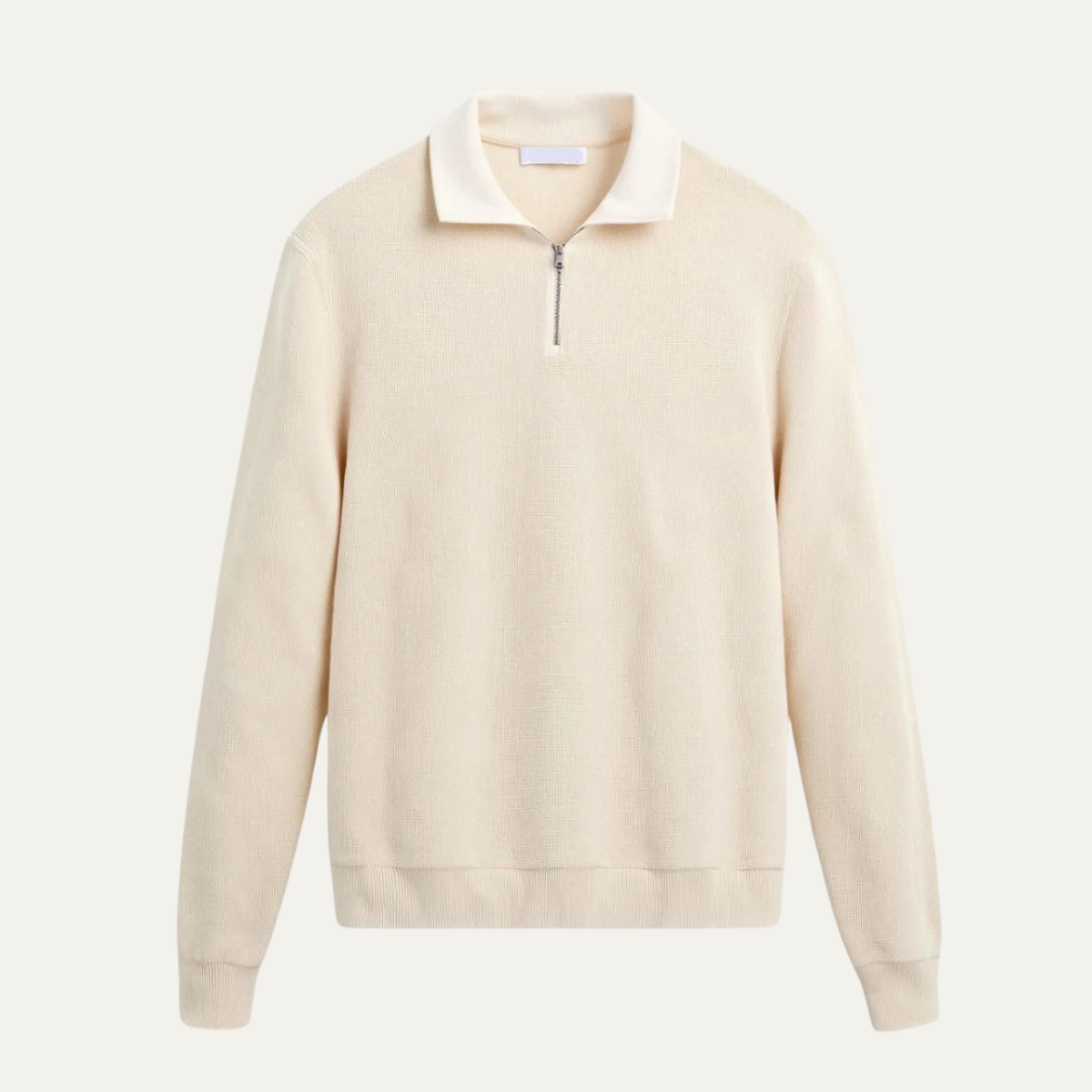 Men's Ribbed Half-Zip Top, Everyday Stand-Collar Knit