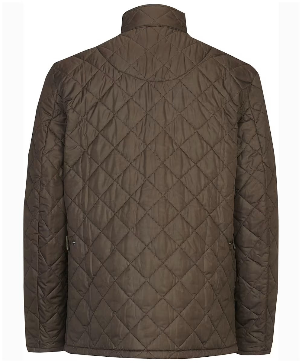 Men's Diamond-Quilted Jacket, Stand Collar and Zip Side Pockets