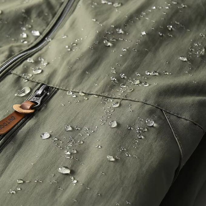 Men's Water-Repellent Hooded Shell Jacket, Mesh-Lined Utility Coat