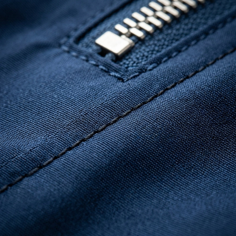 Men's Lightweight Woven Bomber Jacket, Rib Collar and Sleeve Zip