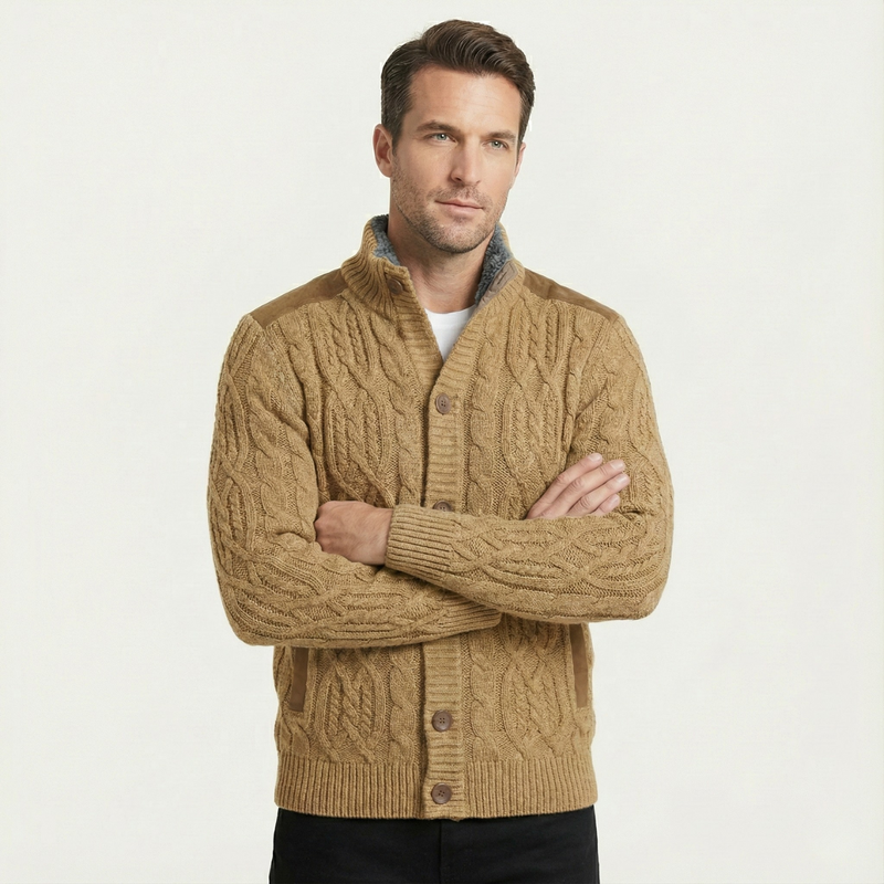 Men's Ribbed Cardigan Sweater, Weekend Button Knit