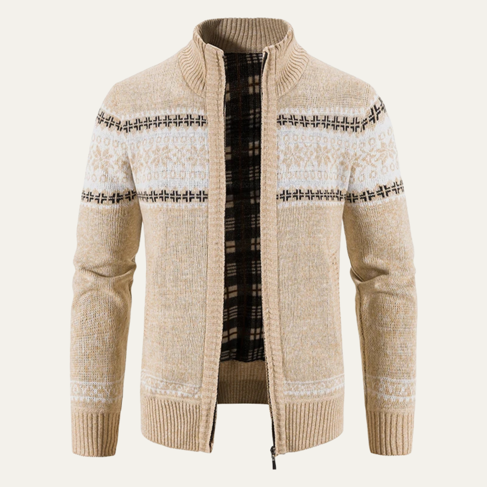 Men's Ribbed Button Cardigan, Cool-Season Knit-Blend Buttoned Overlayer