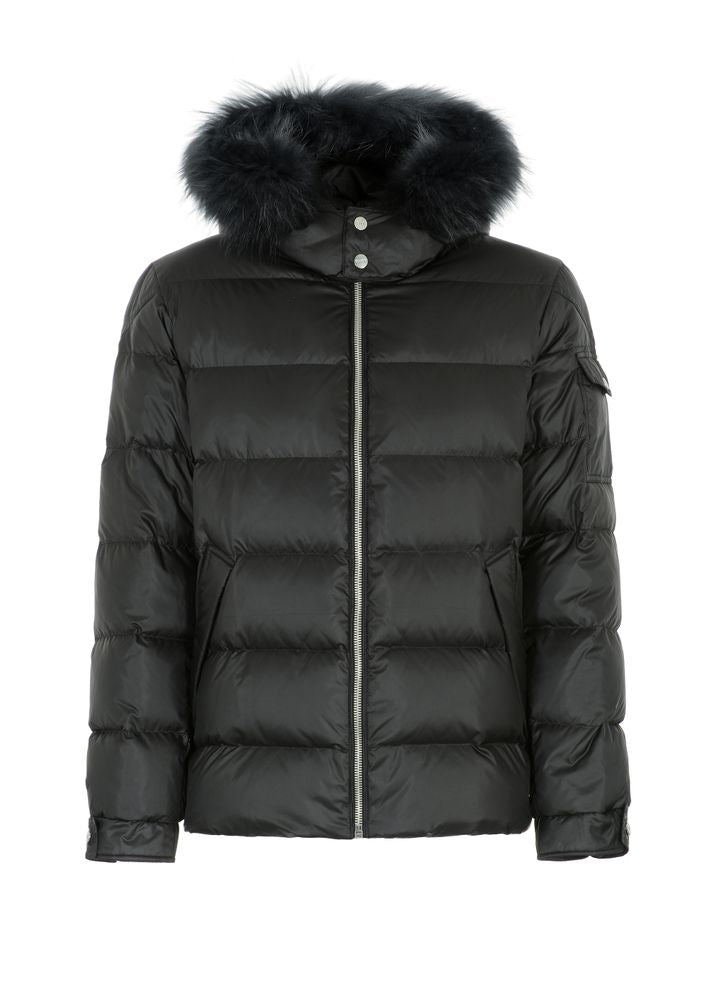 Men's Padded Hooded Puffer Jacket, Faux-Fur Trim Winter Coat
