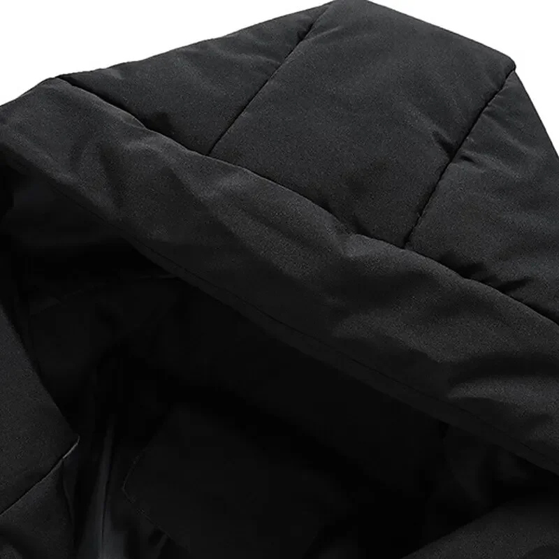 Men's Hip-Length Hooded Puffer Jacket, Drawcord Hood