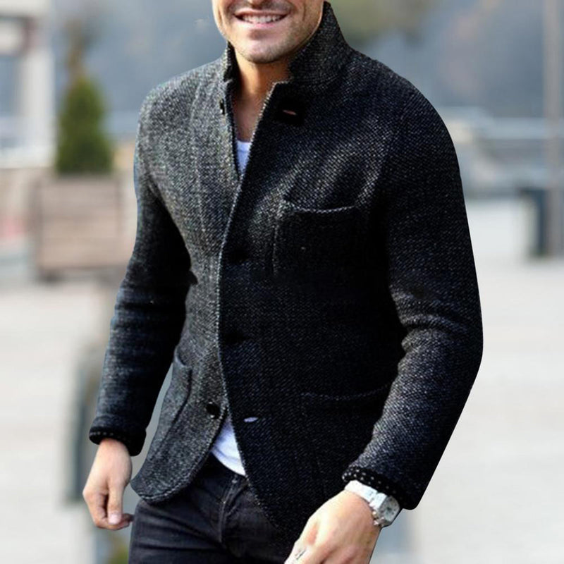 Men's Ribbed Cardigan Sweater, Autumn Knit Jacket