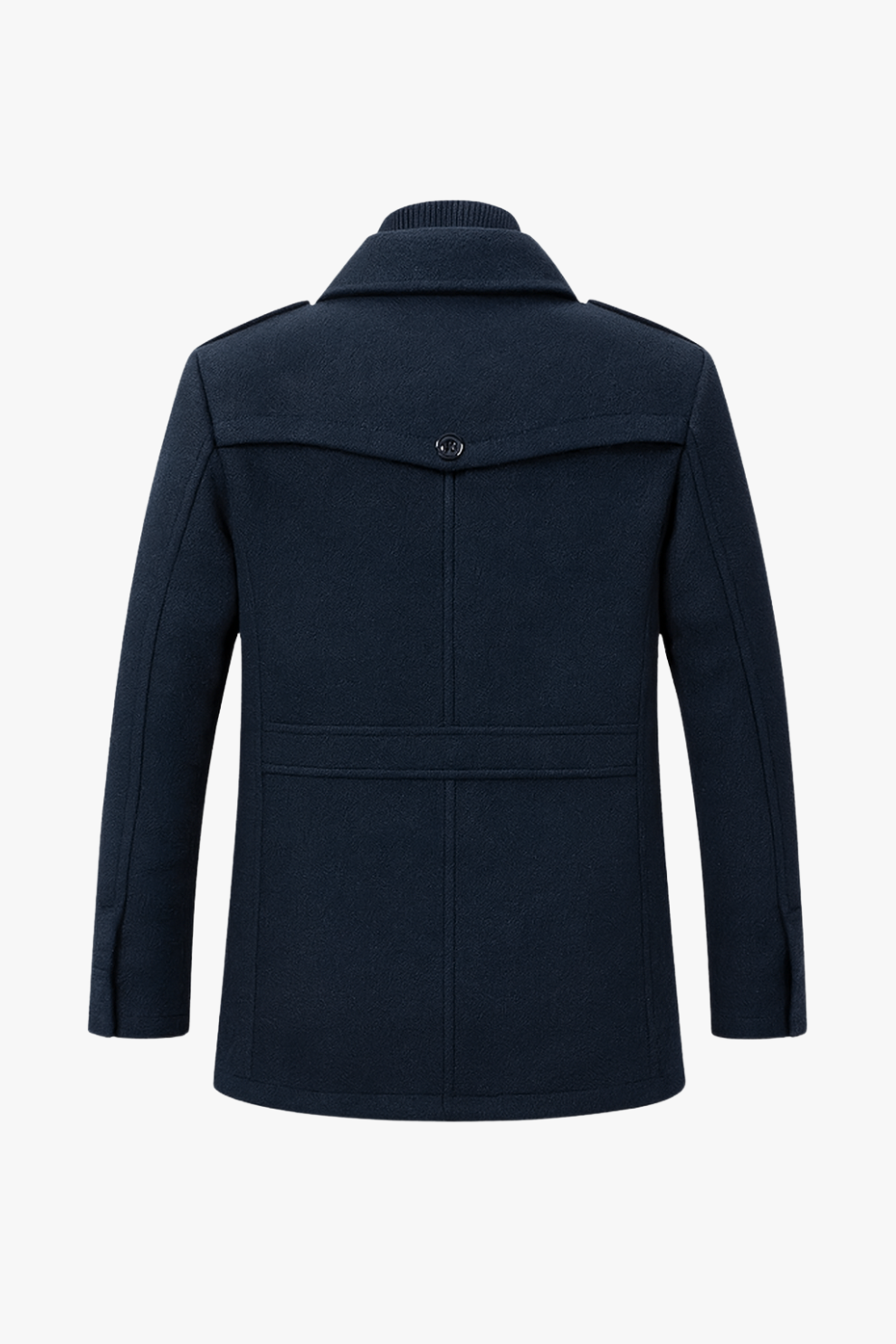 Men's Dense-Woven Car Coat, Inner Knit Zip Collar