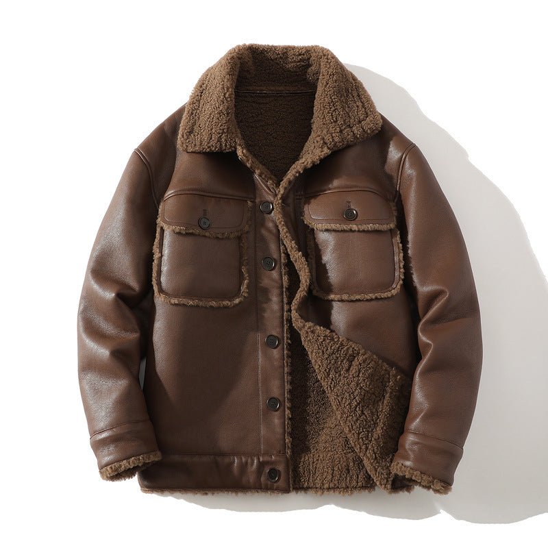 Men's Fleece Zip Jacket, Winter Seasonal Coat