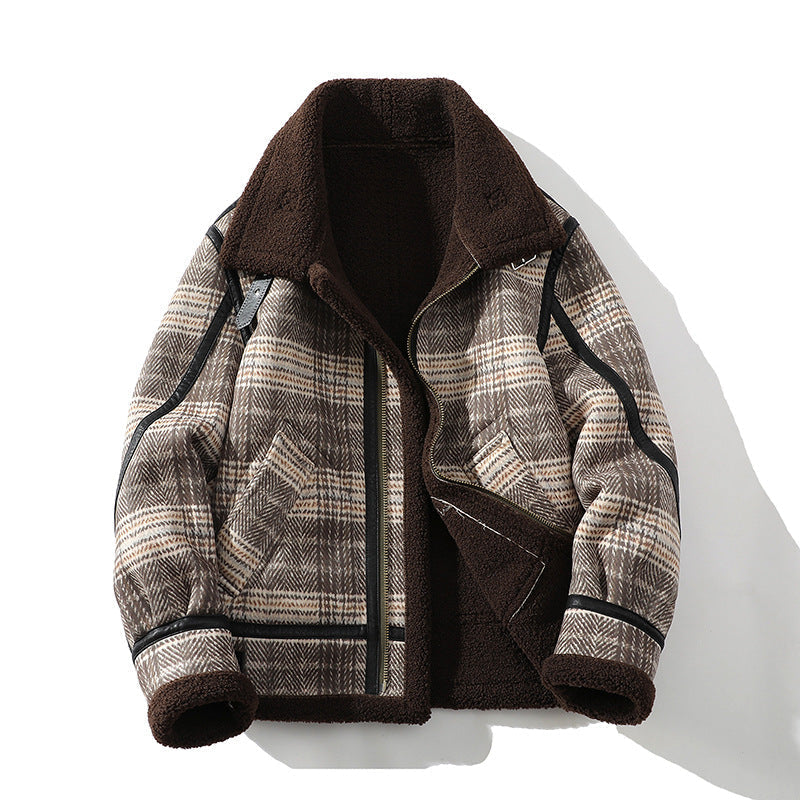 Men's Fleece Flight Jacket, Seasonal Winter Coat