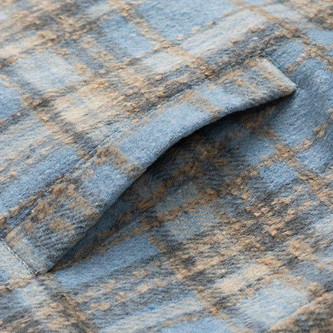 Men's Checked Snap-Front Jacket, Sherpa-Lined Overshirt