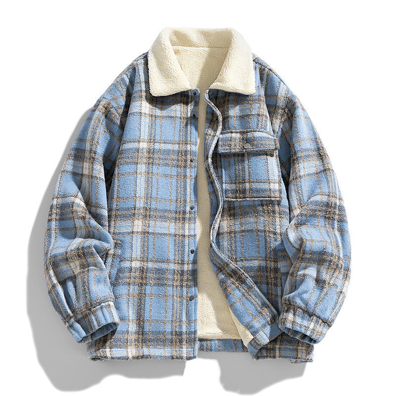 Men's Sherpa Full-Zip Layering Jacket, Cold-Weather Fleece Outerwear Shell
