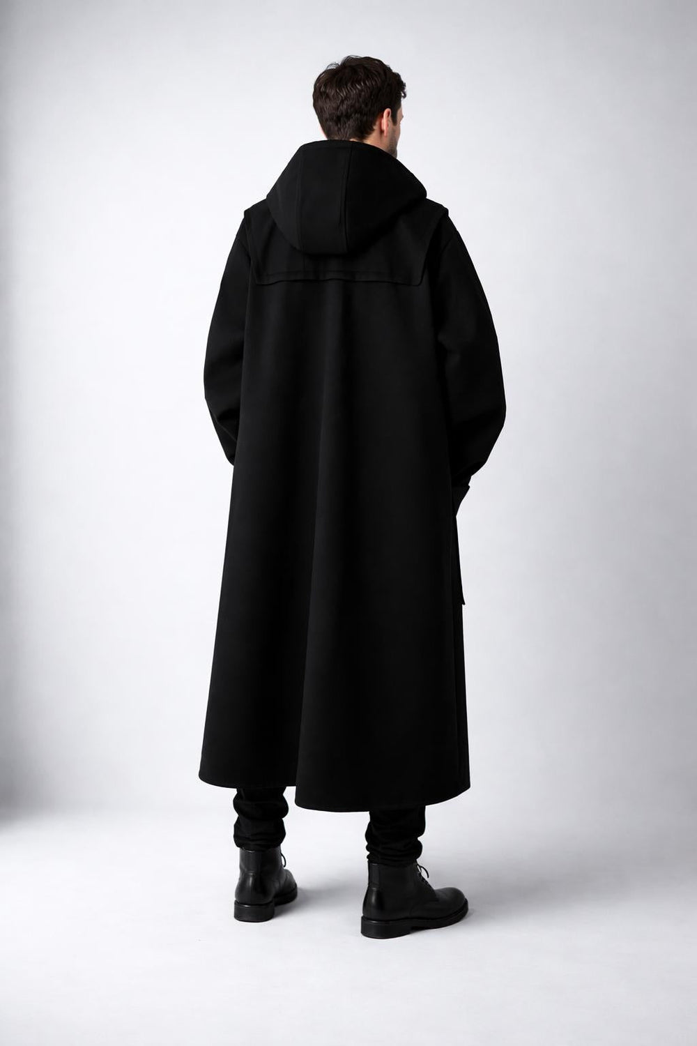 Men's Hooded Duffle Coat, Toggle-Front Longline Winter Coat
