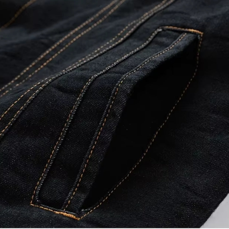 Men's Denim Trucker Jacket, Sherpa Collar and Lining