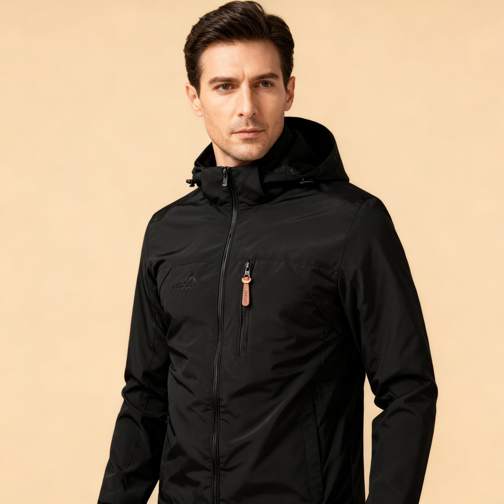 Men's Woven Insulated Utility Jacket, Transitional Zip-Up Seasonal Coat