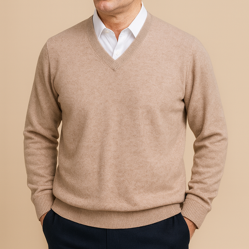 Men's Lightweight V-Neck Sweater, Trim Fit for Shirt Layering